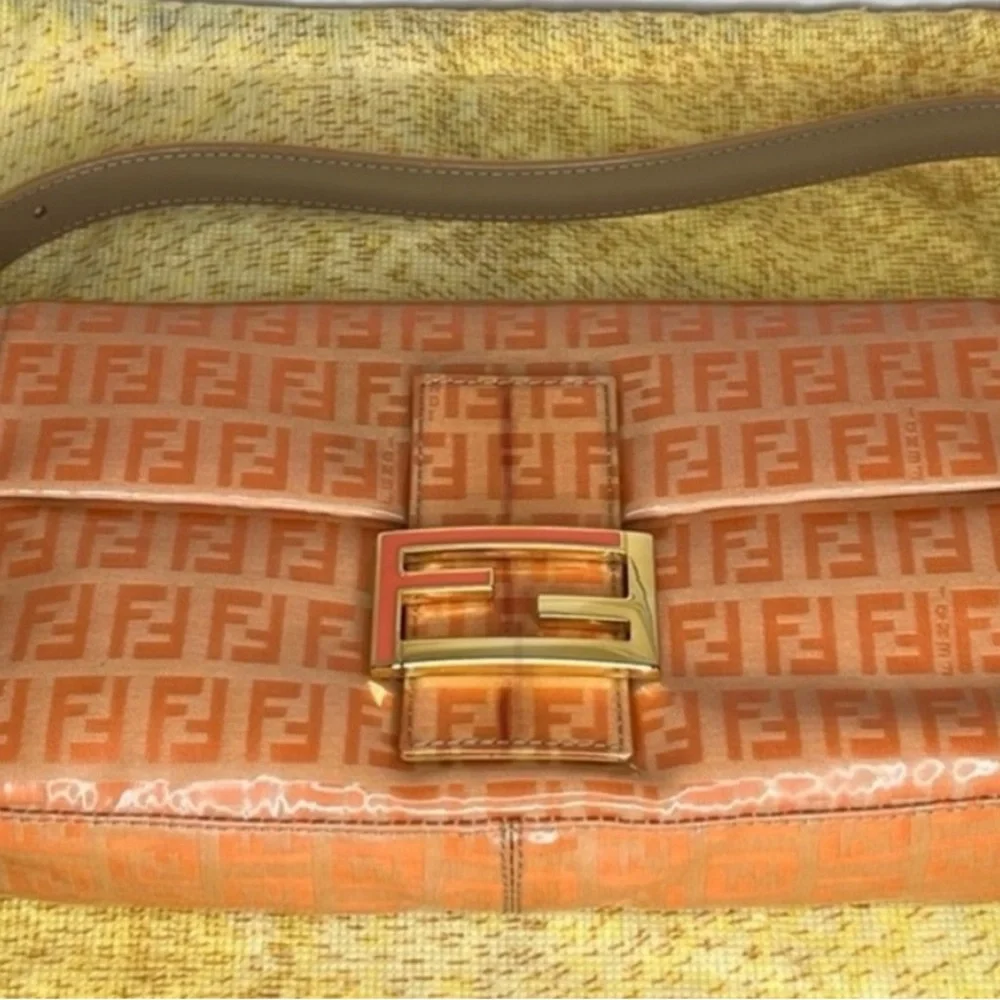 Fendi Zucca Zucchino FF Baguette mini small bag - Picture 5 of 7